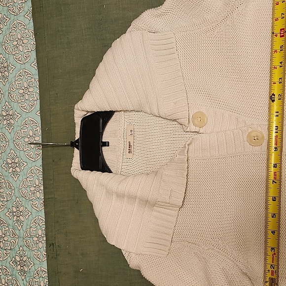 CREAM Old Navy button up sweater, size Large womens - Picture 4 of 6